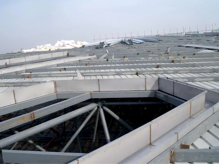 泰安安吉县体育馆网架